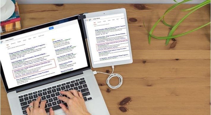 Archived cosmetics search campaign across devices