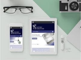 Historic Oxford Hardware website across devices
