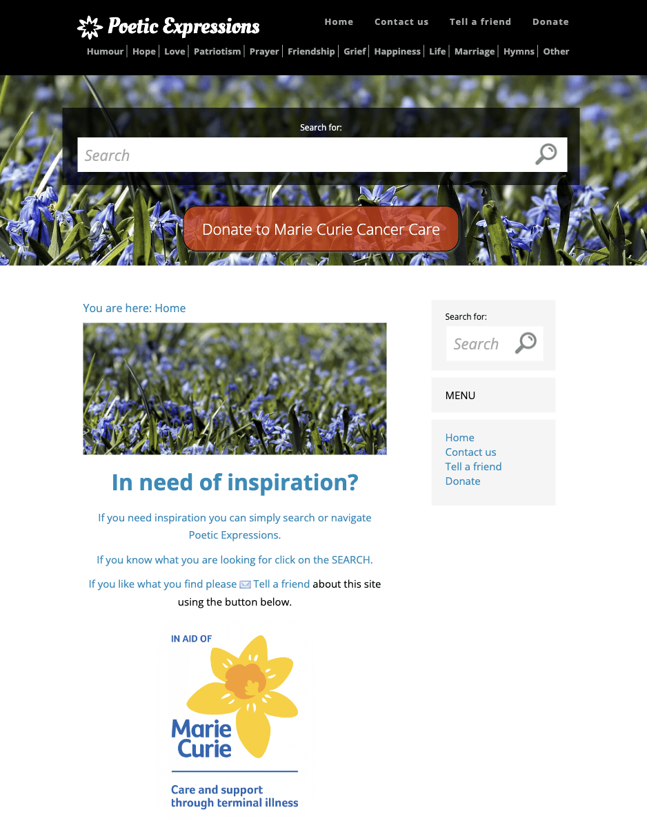Poetic Expressions WordPress website