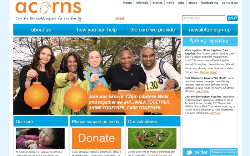 How to Get Your Story Seen: Acorns Children’s Hospice Web Design Case Study