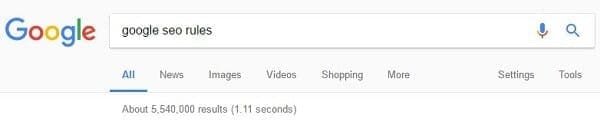 What are google SEO rules