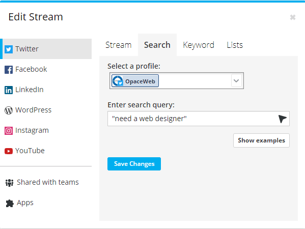Hootsuite Social Listening