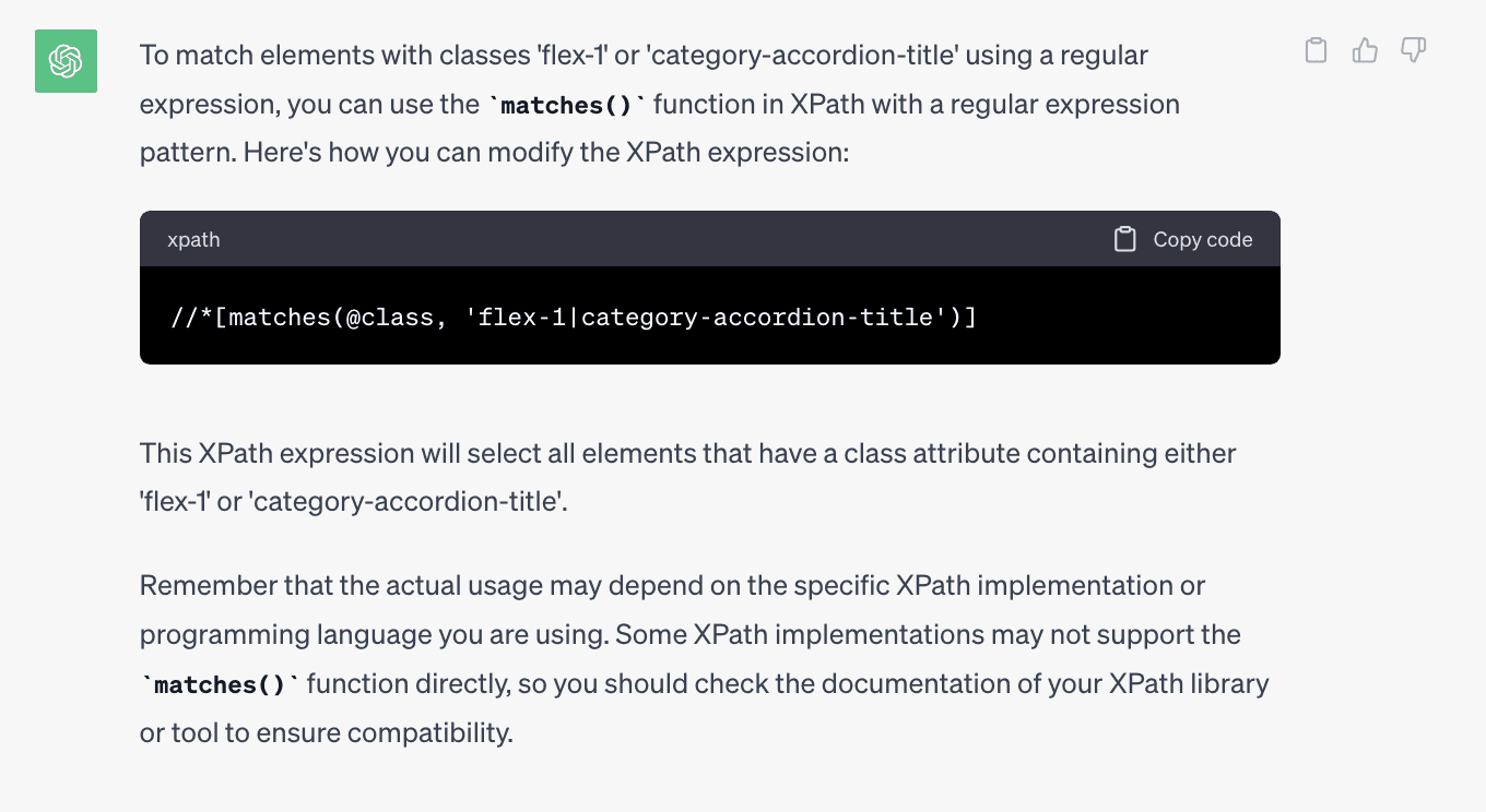 chatgpt code review prompt to match css elements