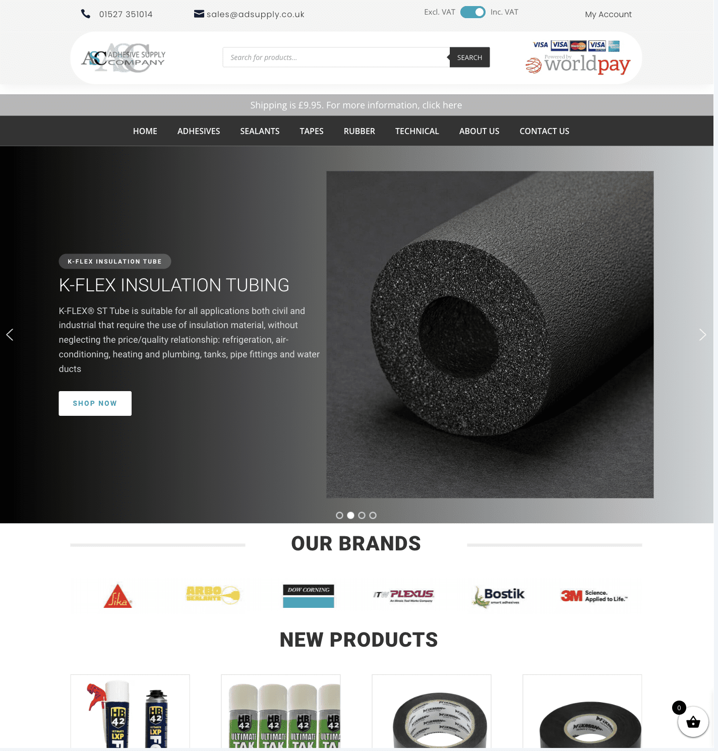 Adhesive Supply WooCommerce Design
