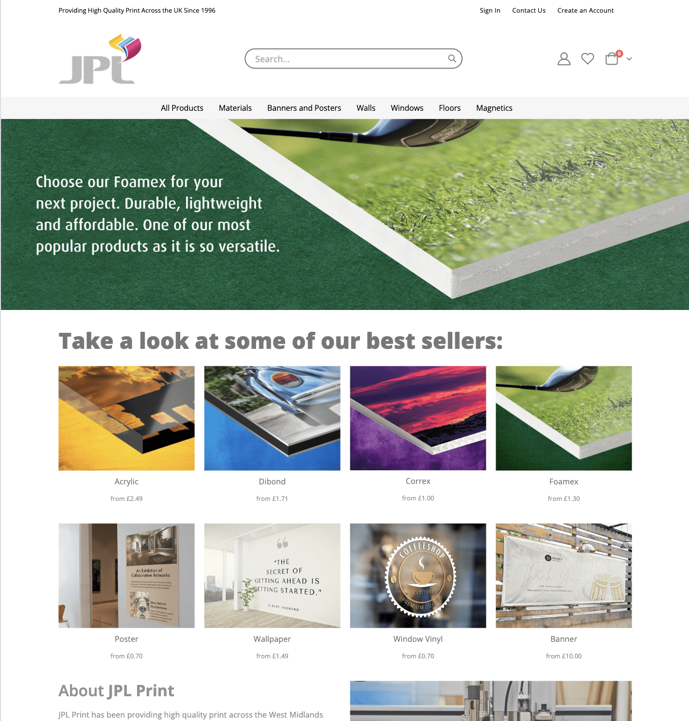 JPL Print Magento 2 Web Design
