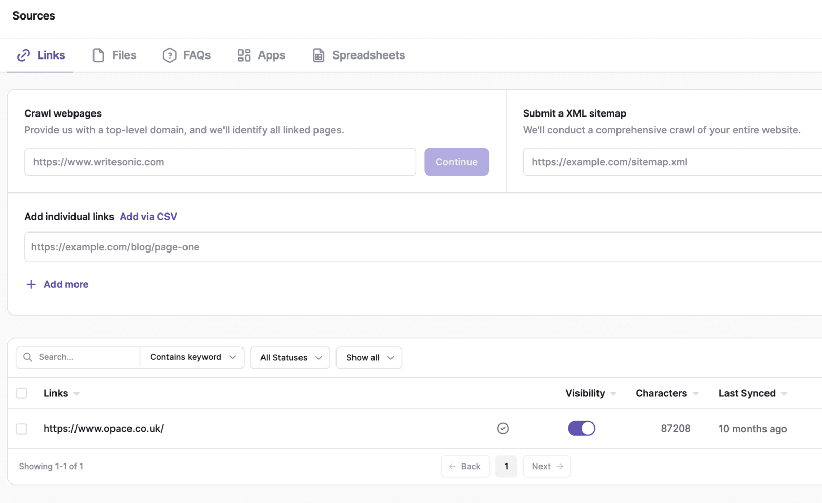 Botsonic AI Chatbot Training