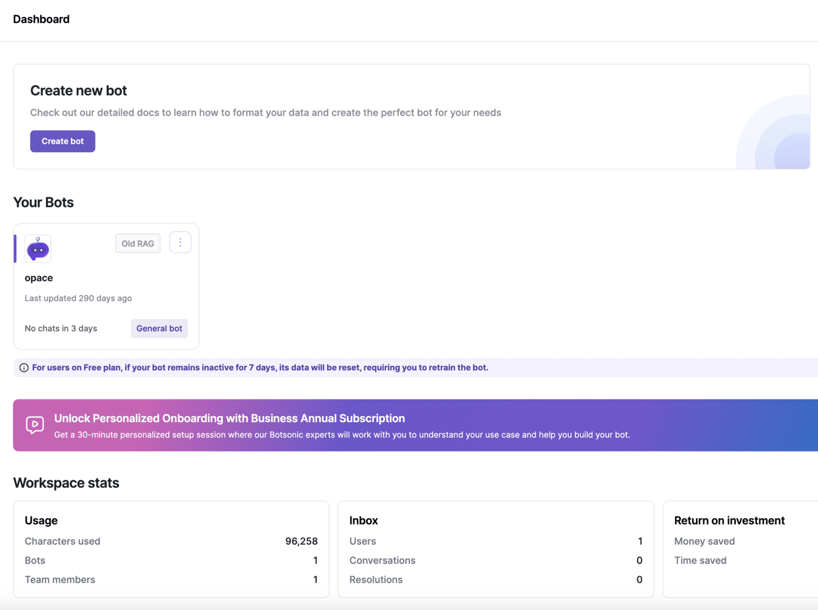 Botsonic Create Bot