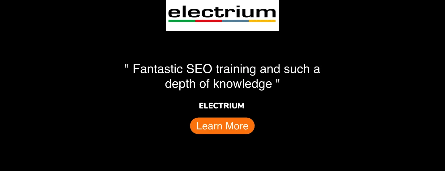 SEO training for Electrium