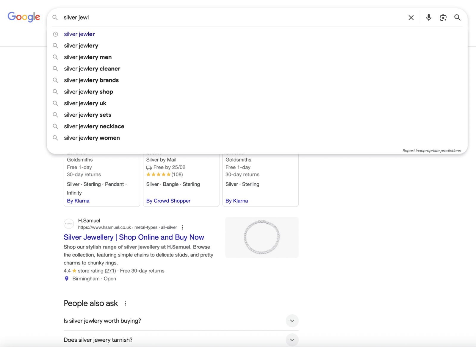 Google search to find long-tail keywords Google search to find long-tail keywords