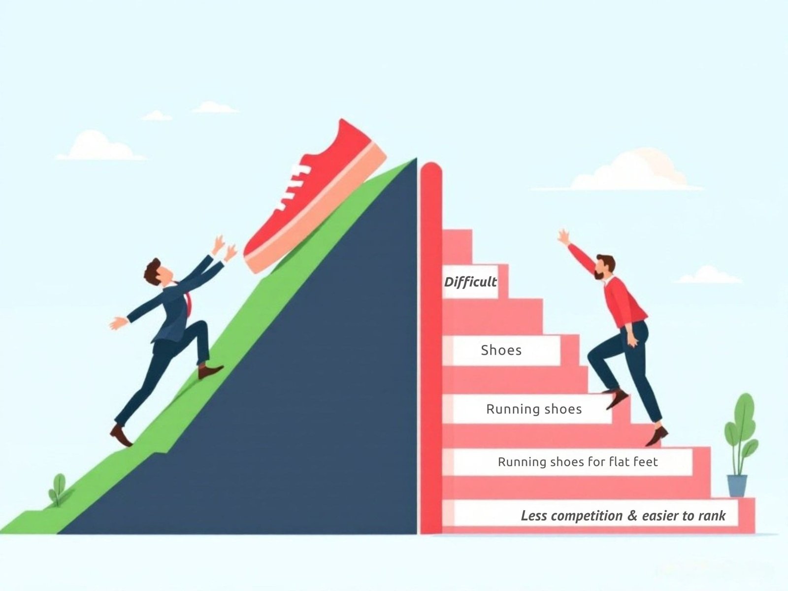 Short-tail vs long-tail keywords Short-tail vs long-tail keywords