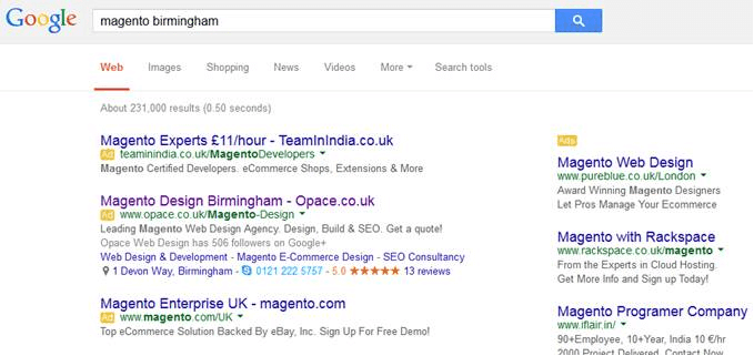 - Opace starred ratings in AdWords listings