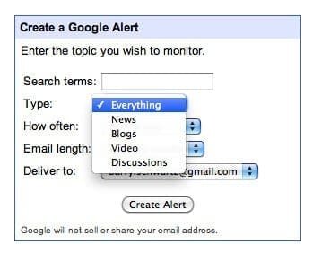 - Google Alerts