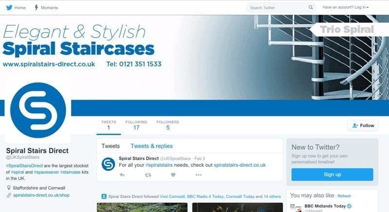 - Social Media Branding and Design for Spiral Stairs Direct