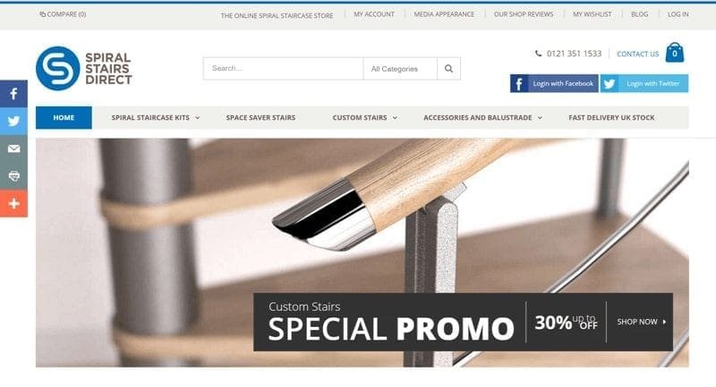 - New Brand Identity and Bespoke Magento Design for Spiral Stairs Direct