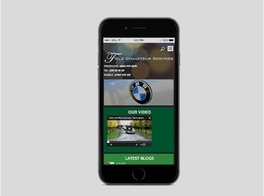 3 Field Chauffeur Services Mobile Design