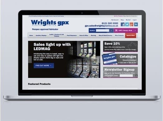5 Wrights Plastics Joomla Website