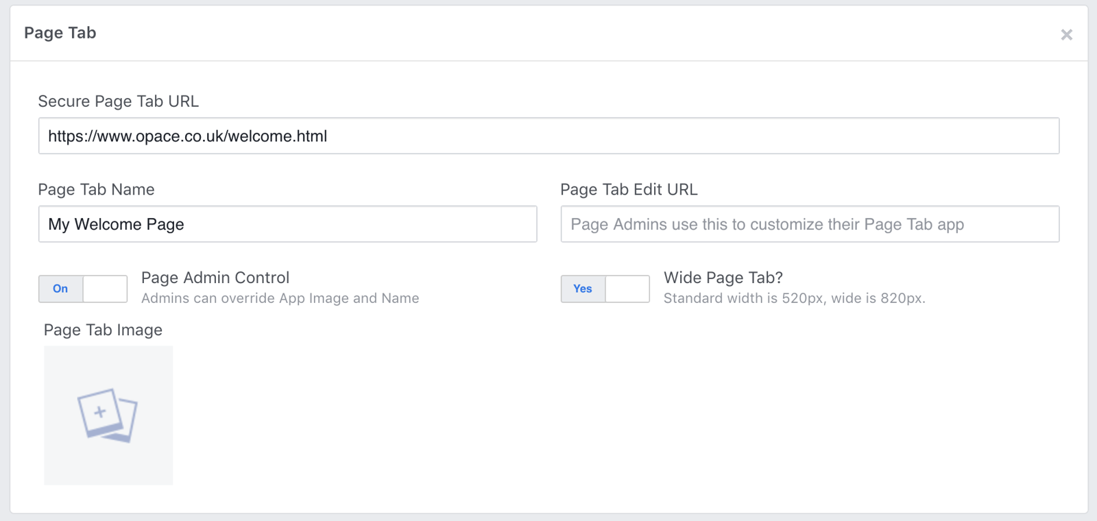- Secure Page Tab URL