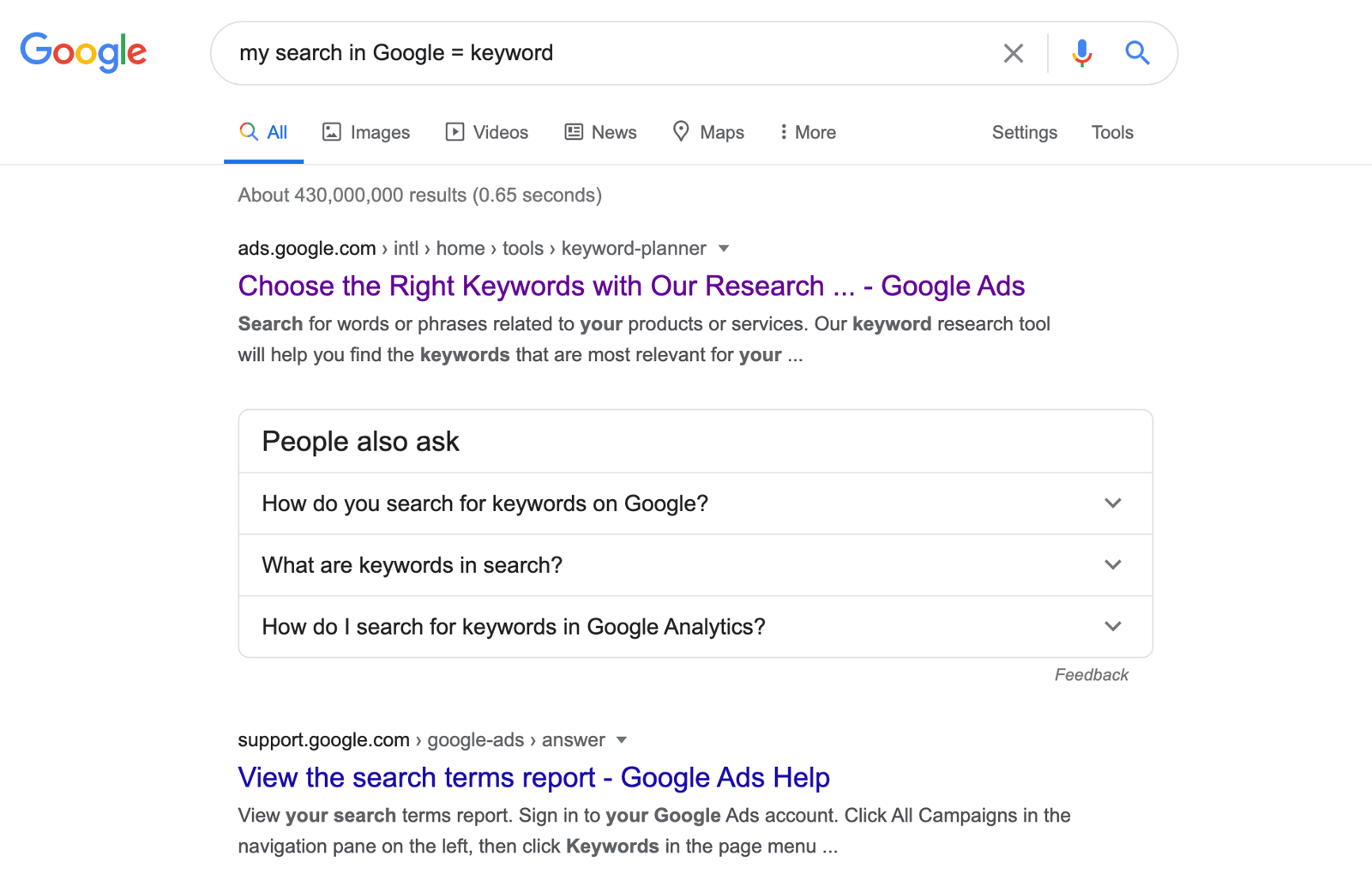 What is a keyword What is a keyword