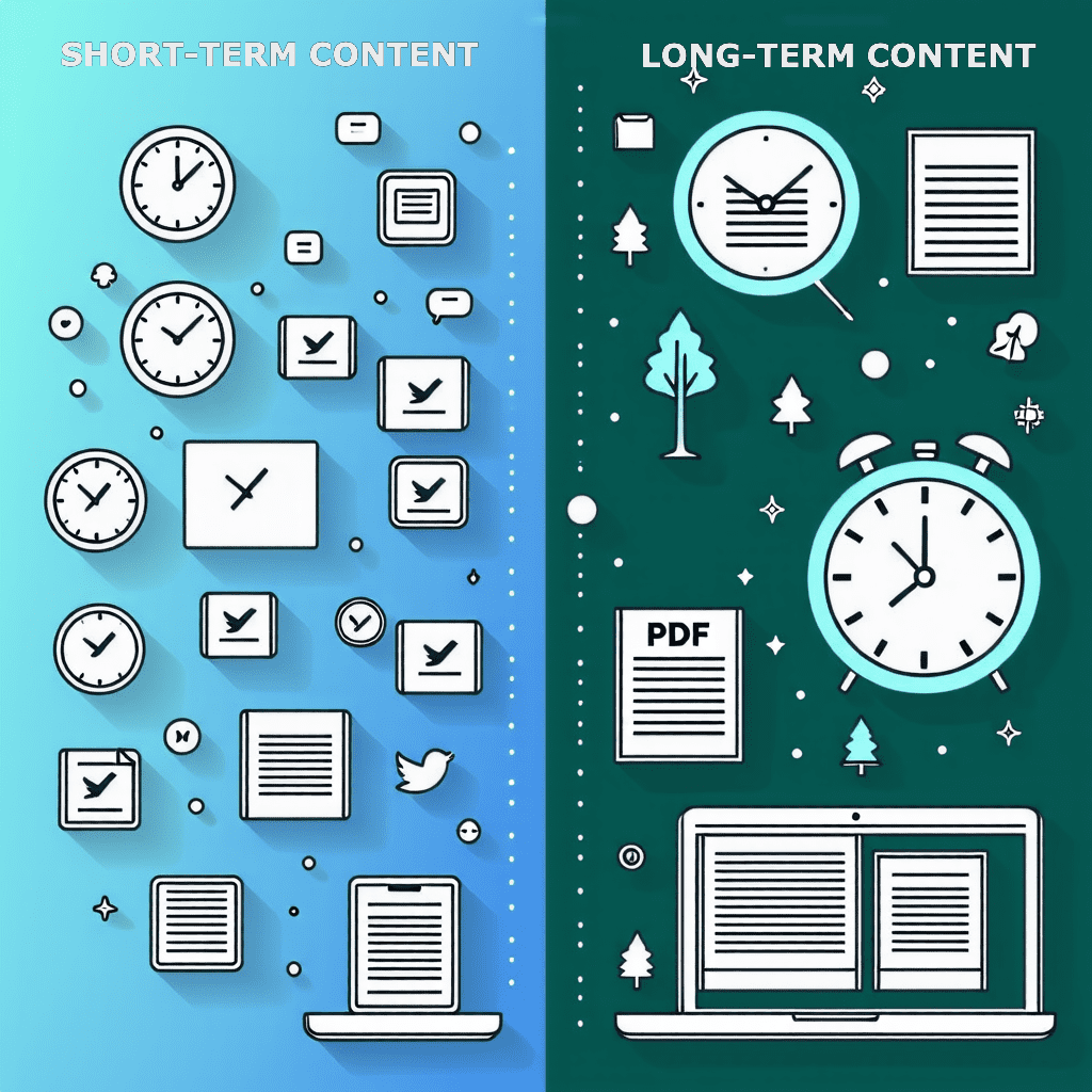 Short-term content vs long-term content Short-term content vs long-term content