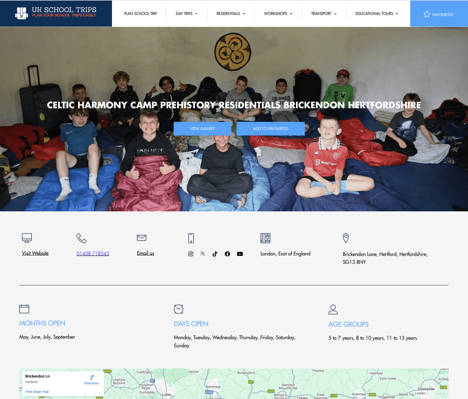 School trips page School trips page