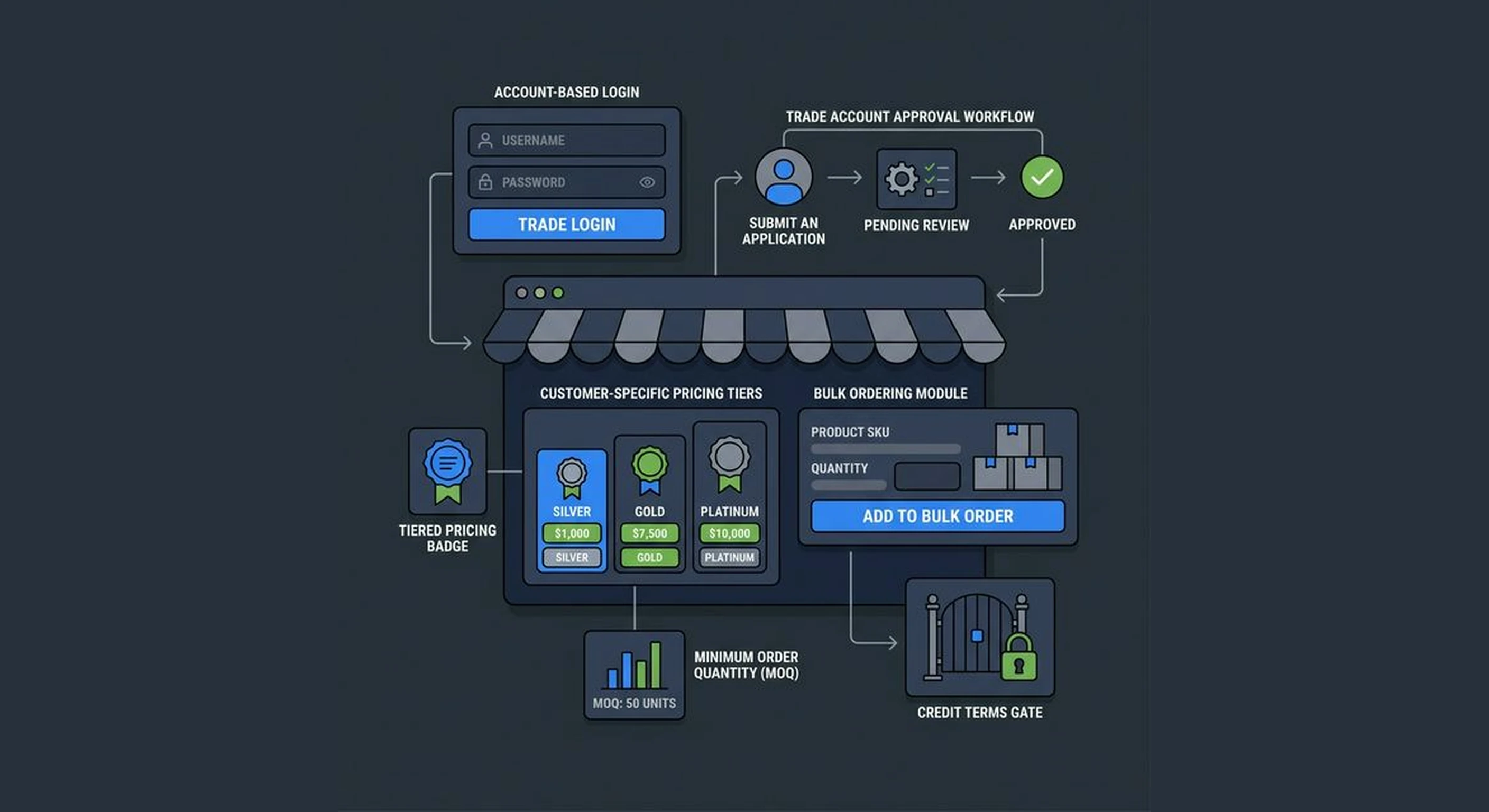 B2B Ecommerce Agency — account-based purchasing and customer-specific pricing