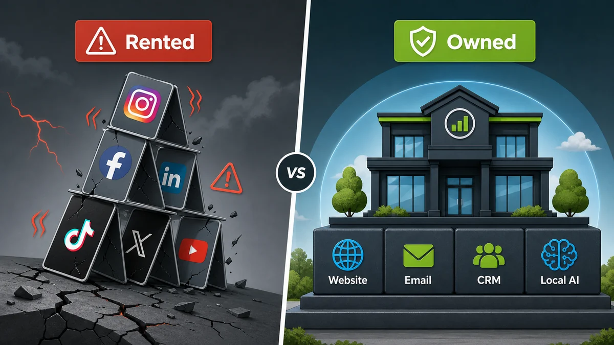 Owned platforms versus rented social media channels for digital resilience at the end of the open web