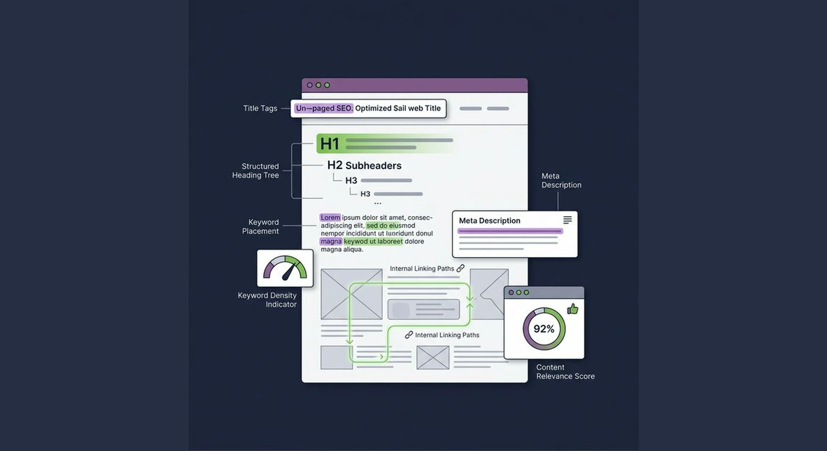 On-Page SEO Services — content optimisation that balances keywords and readability