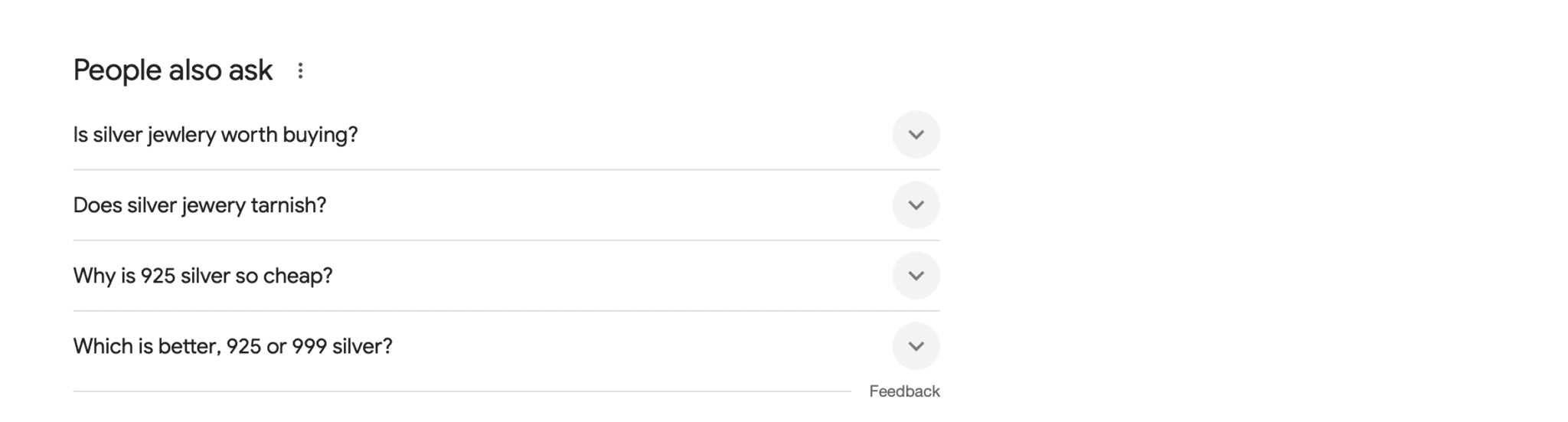 People also ask to find long-tail keywords