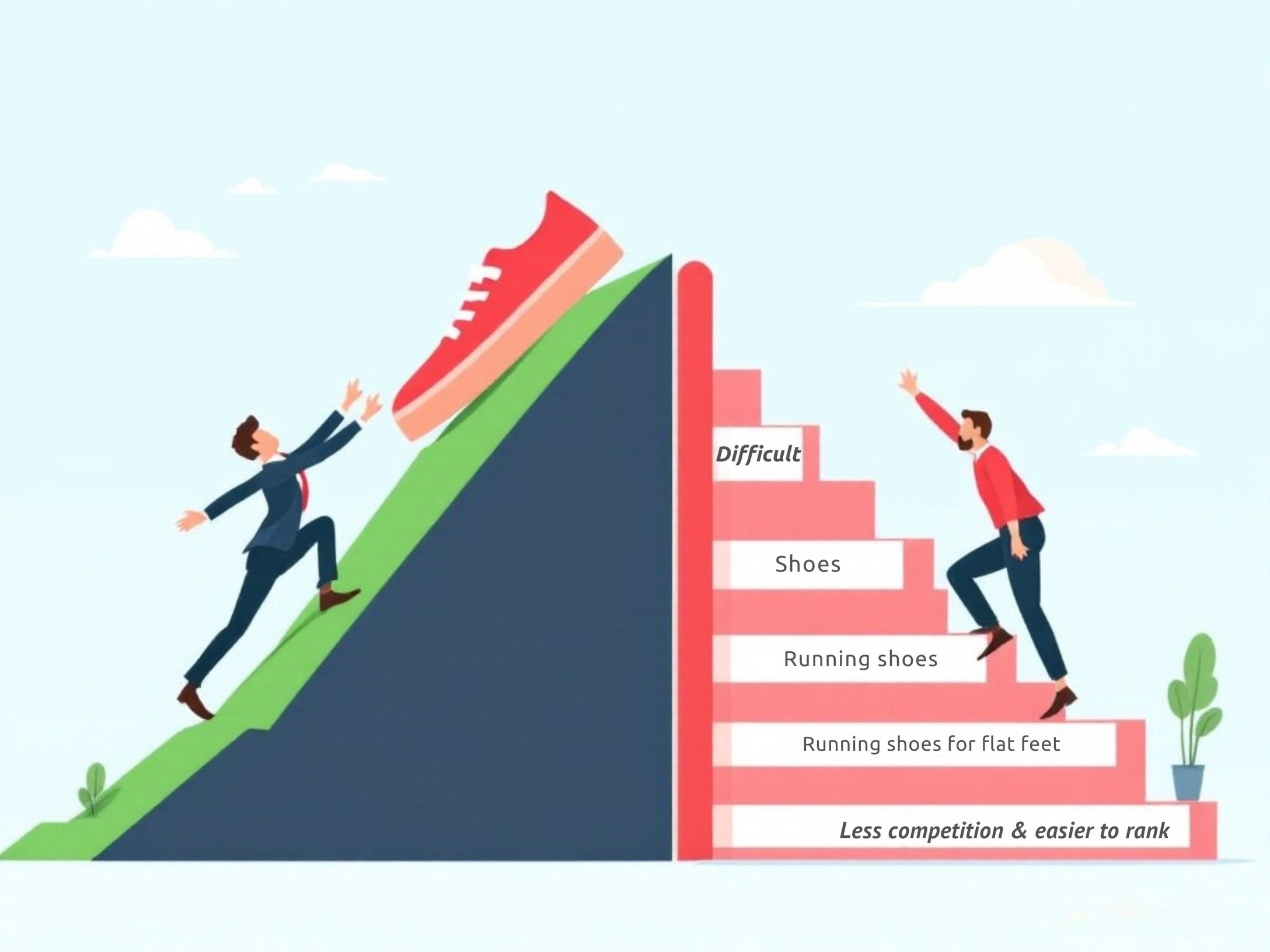 Short-tail vs long-tail keywords