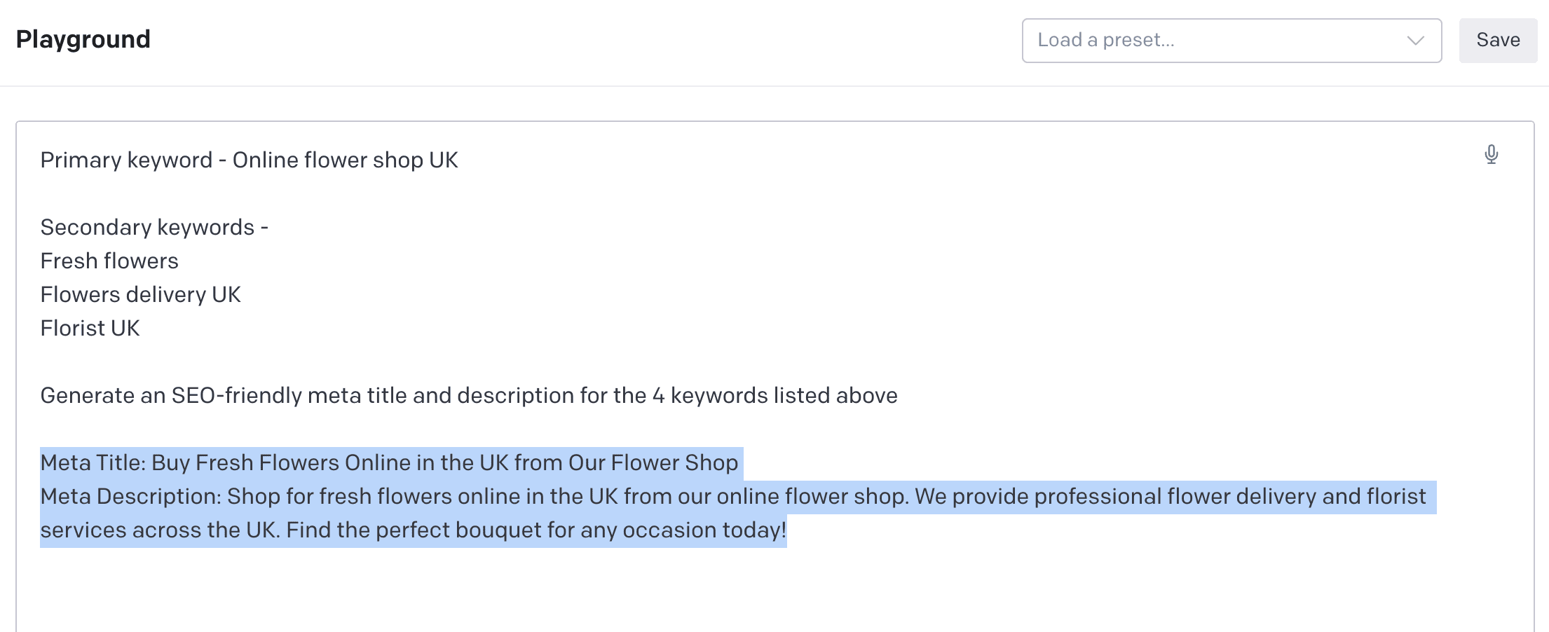 GPT-3 as an AI meta data tool