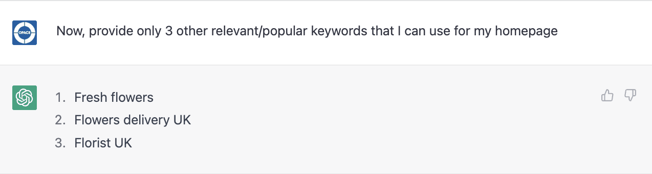 AI generated secondary keywords