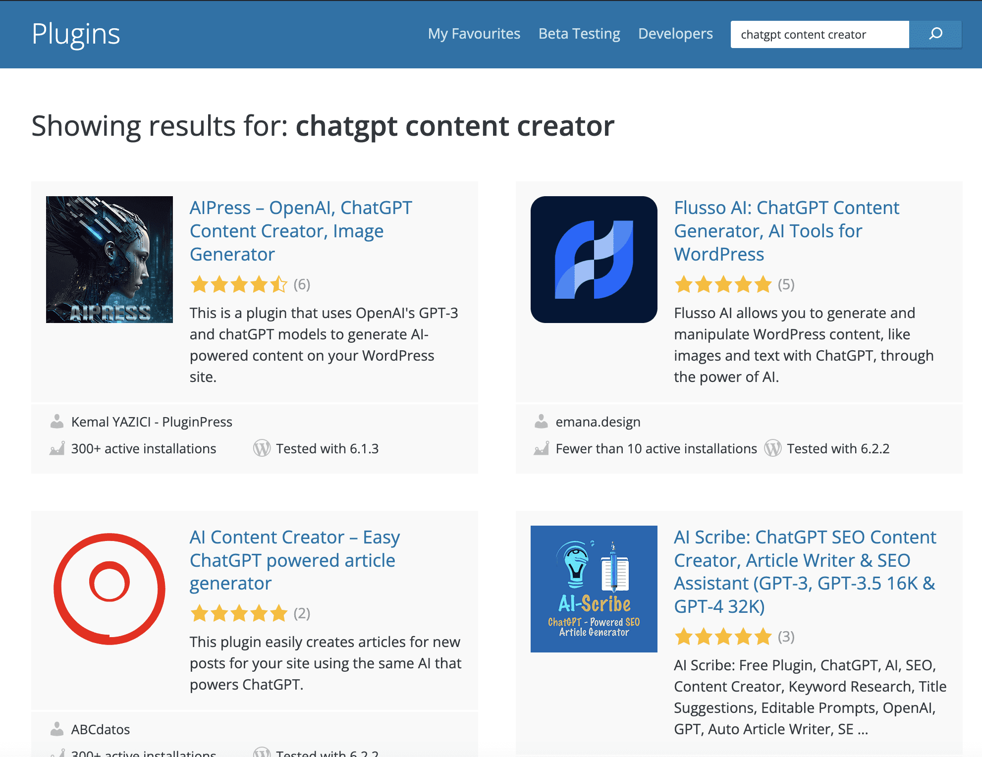 chatgpt wordpress plugins