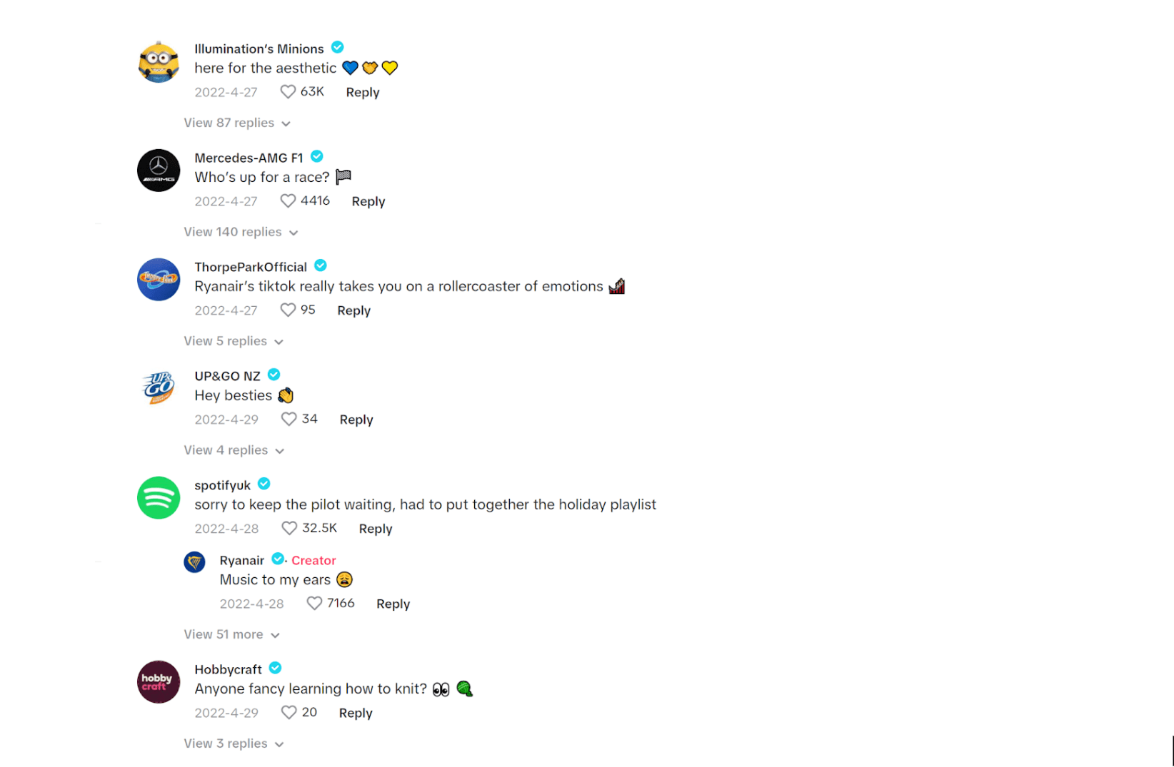 An example of a Ryanair TikTok video An example of a Ryanair TikTok video