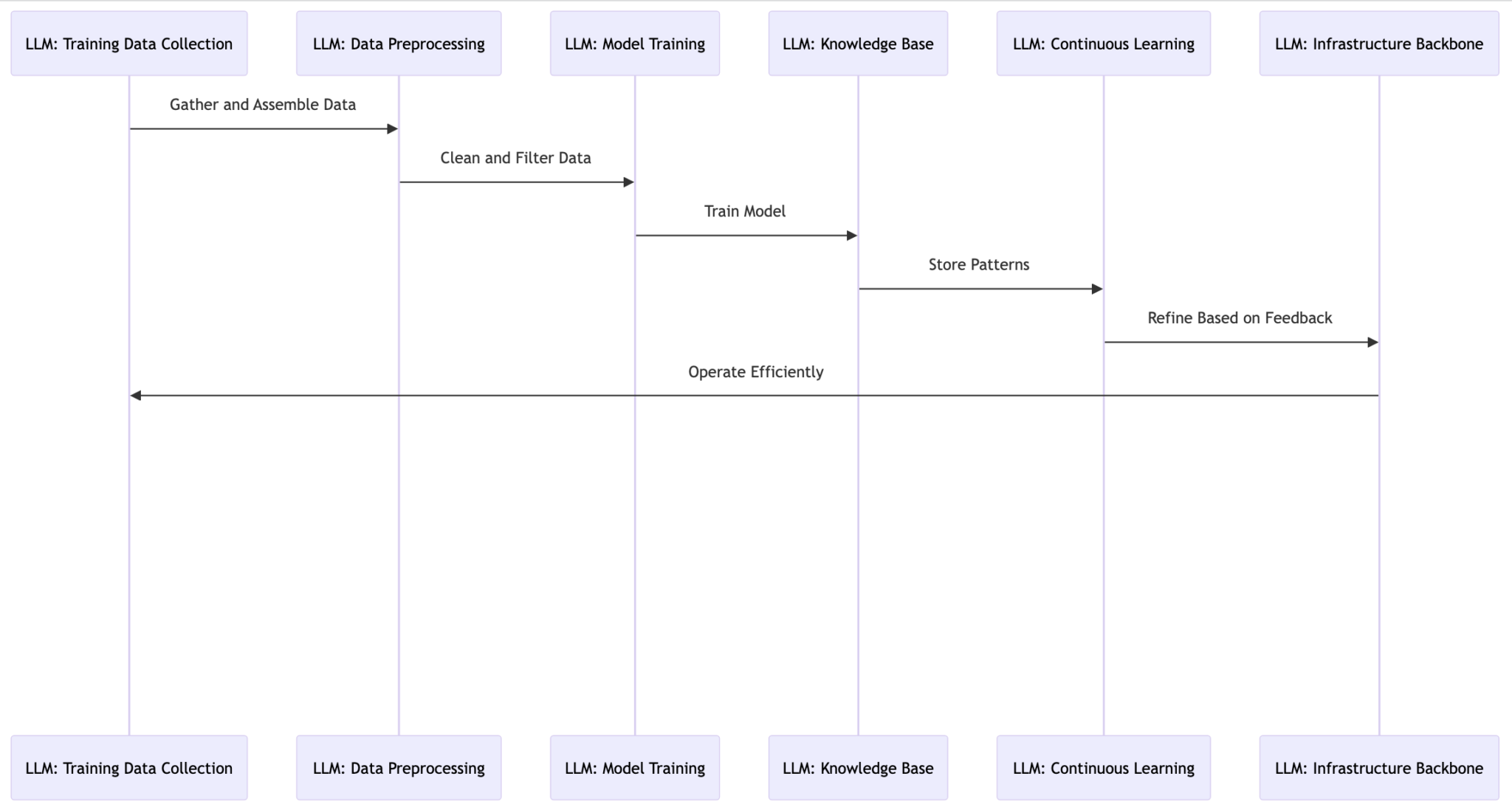 processes and infrastructure behind an llm