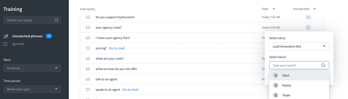 ChatBot.com training