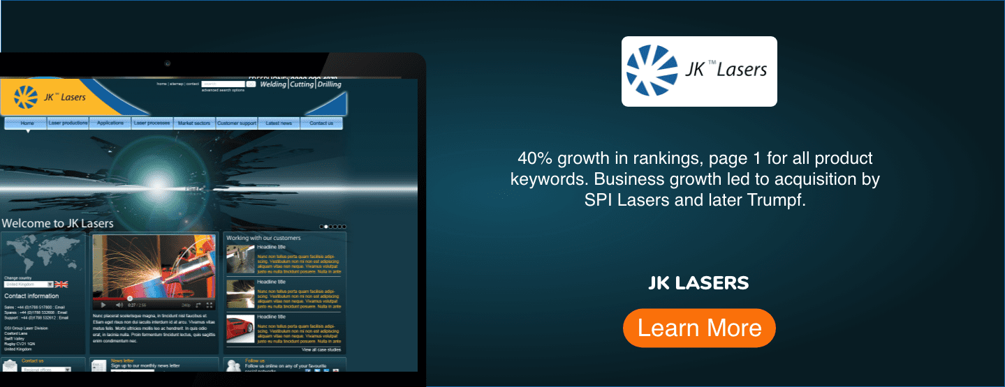 JK Lasers Web Designs