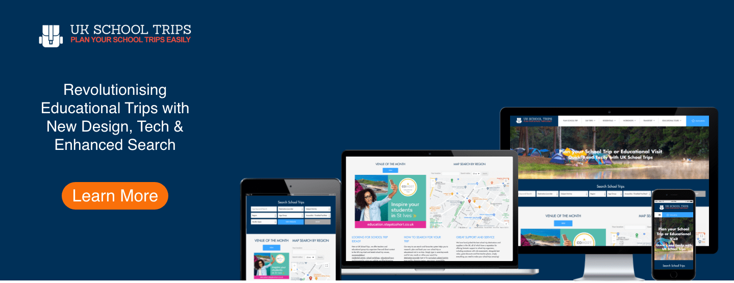 UK School Trips Custom WordPress Development