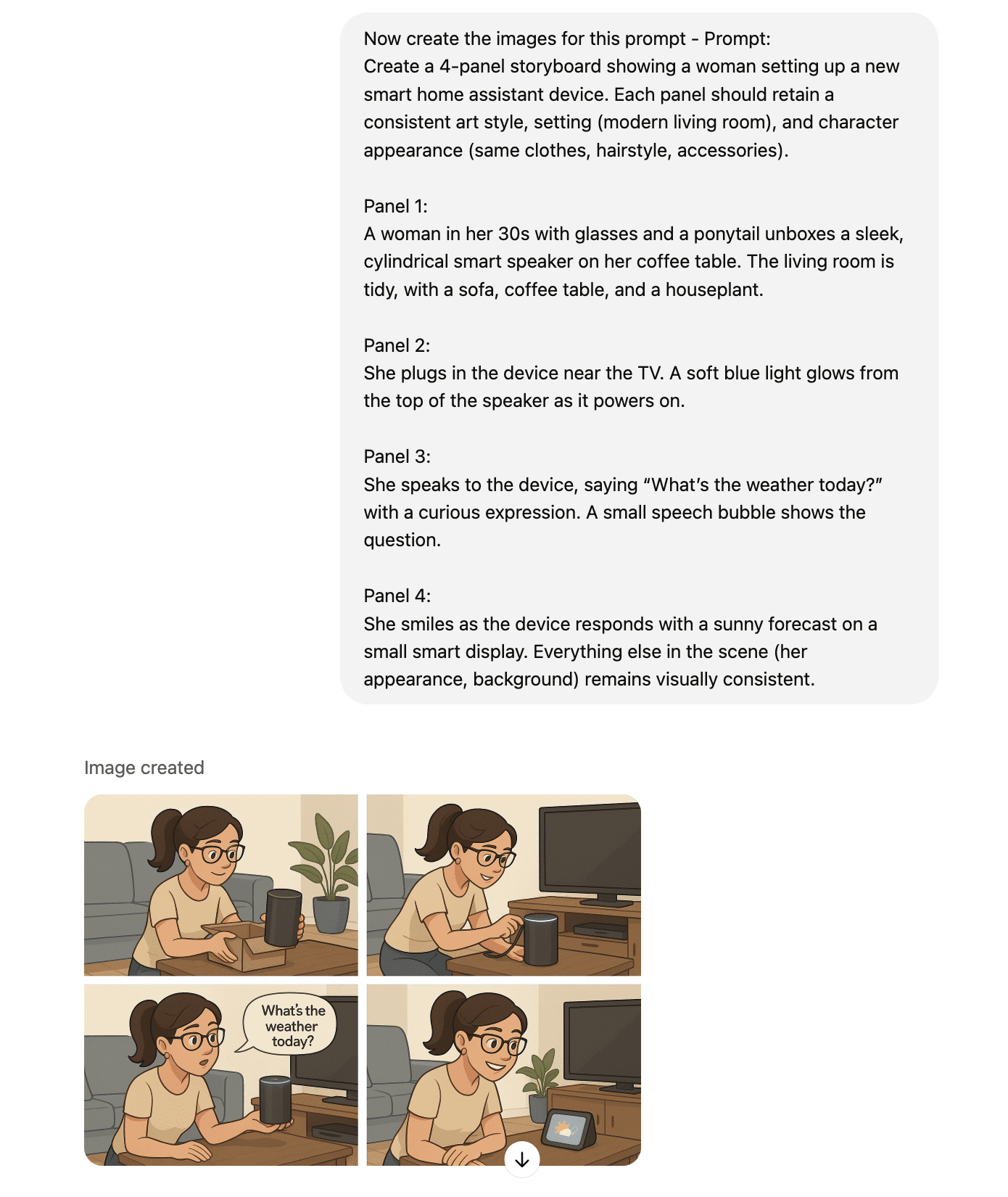 GPT-4o - first go at image storyboarding