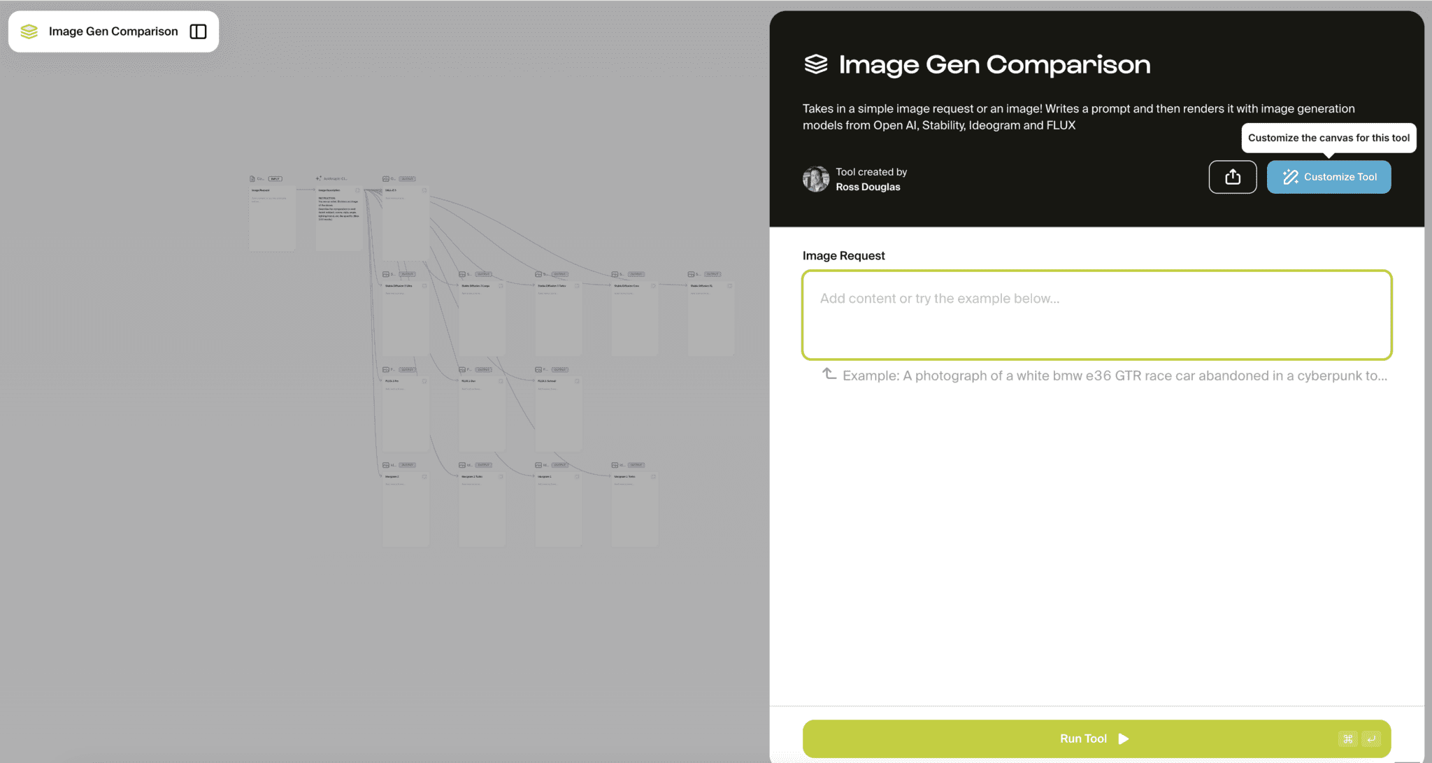 hunch.tools AI image generation comparison tool
