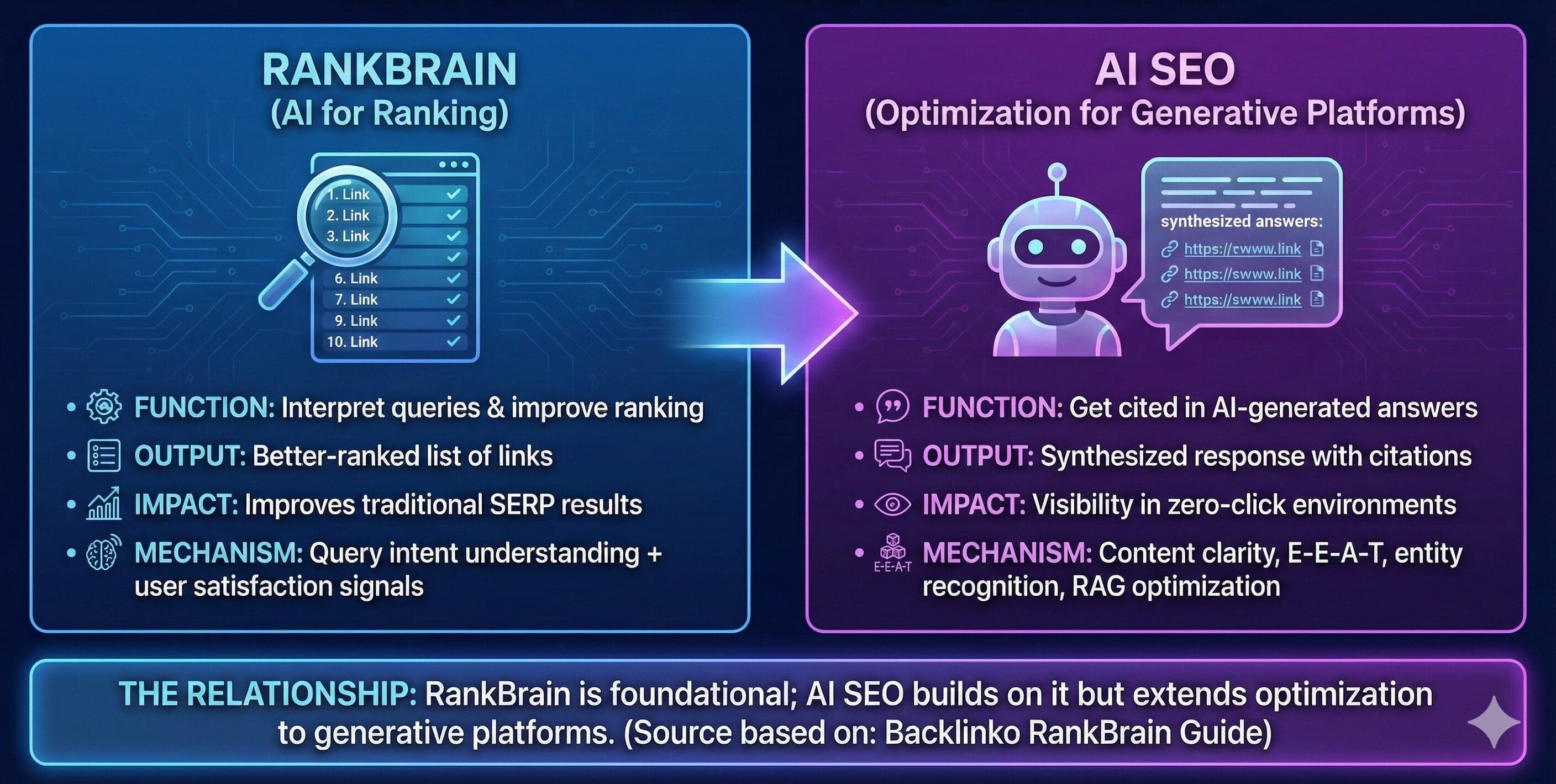 AI search engine algorithms vs AI SEO