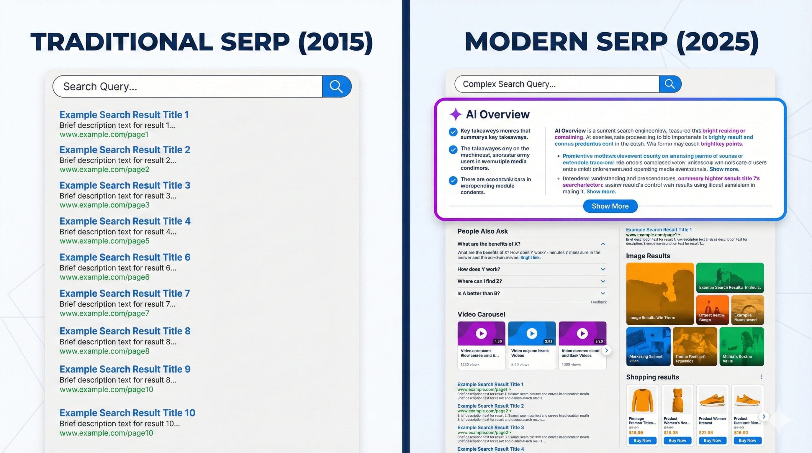 Traditional vs Modern SERPs