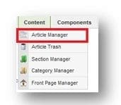 Joomla Tutorials Editing an Article from the Back End of Joomla Guide