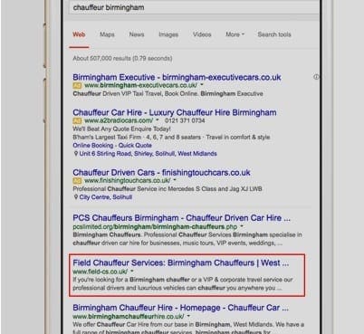 6 - field chauffeur services Field chauffeur services google keyword search