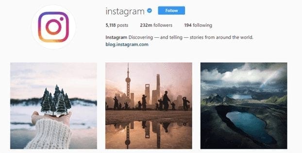 Instagram’s official instagram page - can you create one for your business?