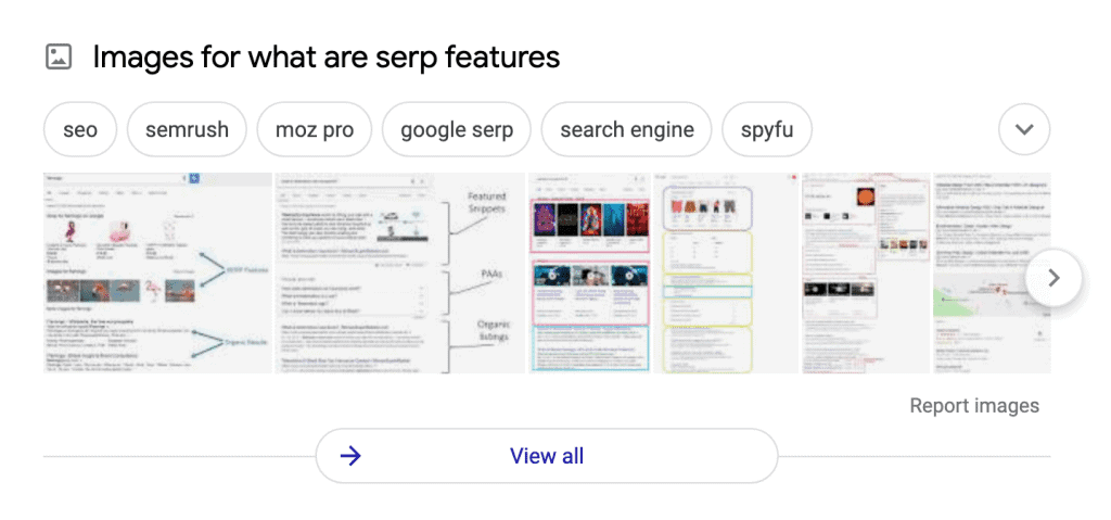 Serp feature – image results