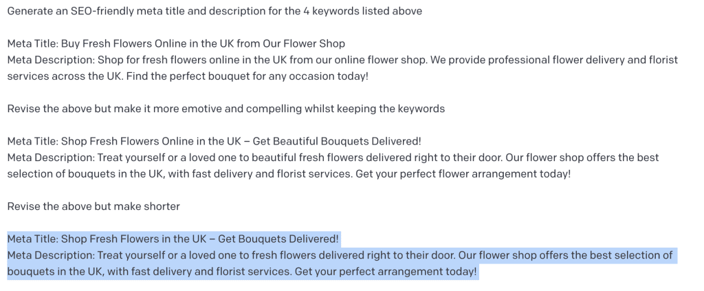 Revise meta data to personalise and add emotion