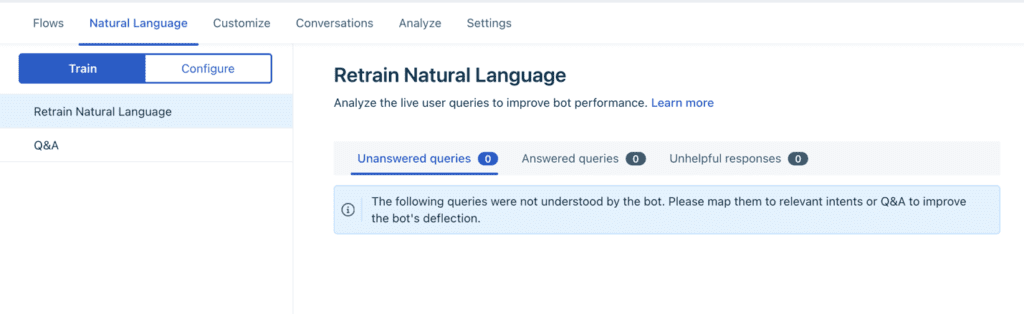 Freshsales (freshchat) natural language configuration