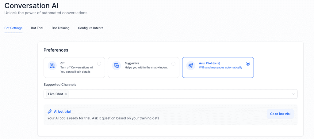 Highlevel crm bot settings