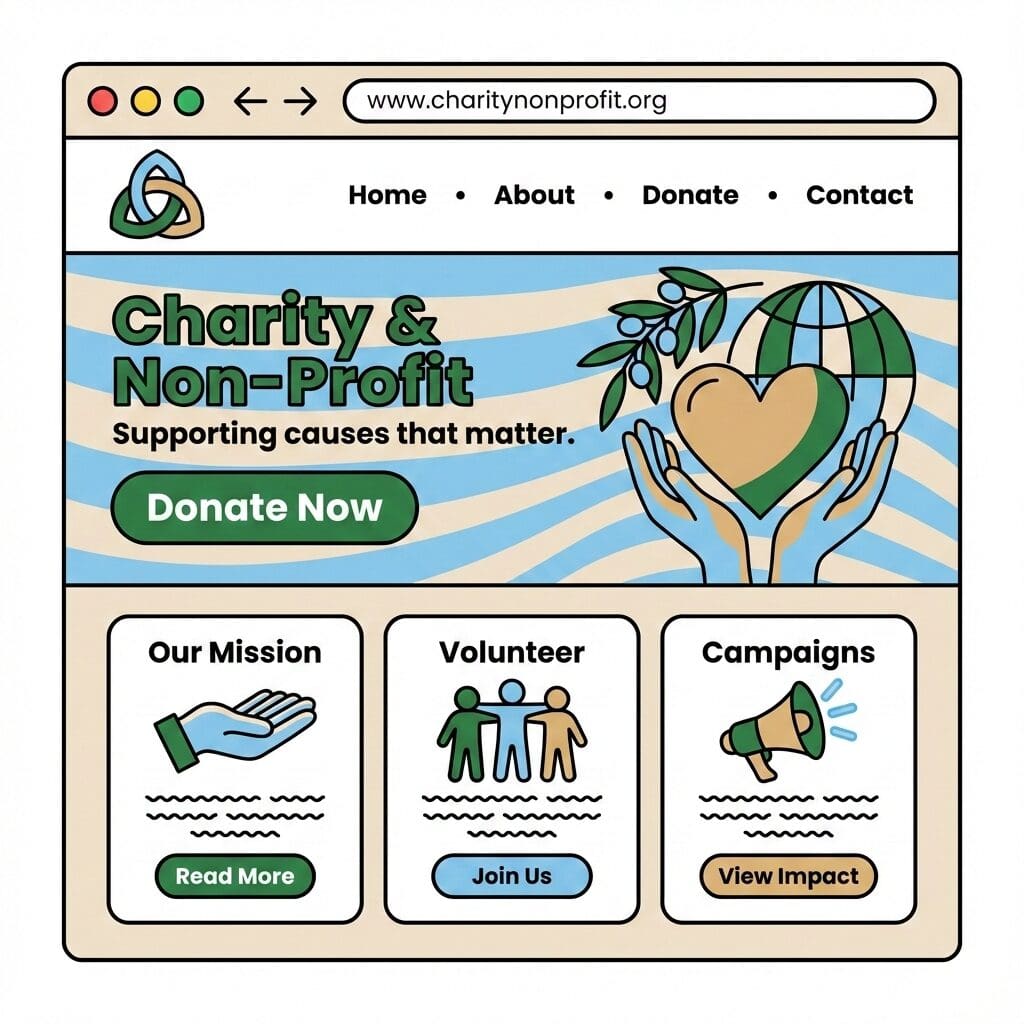 Charity and non-profit website