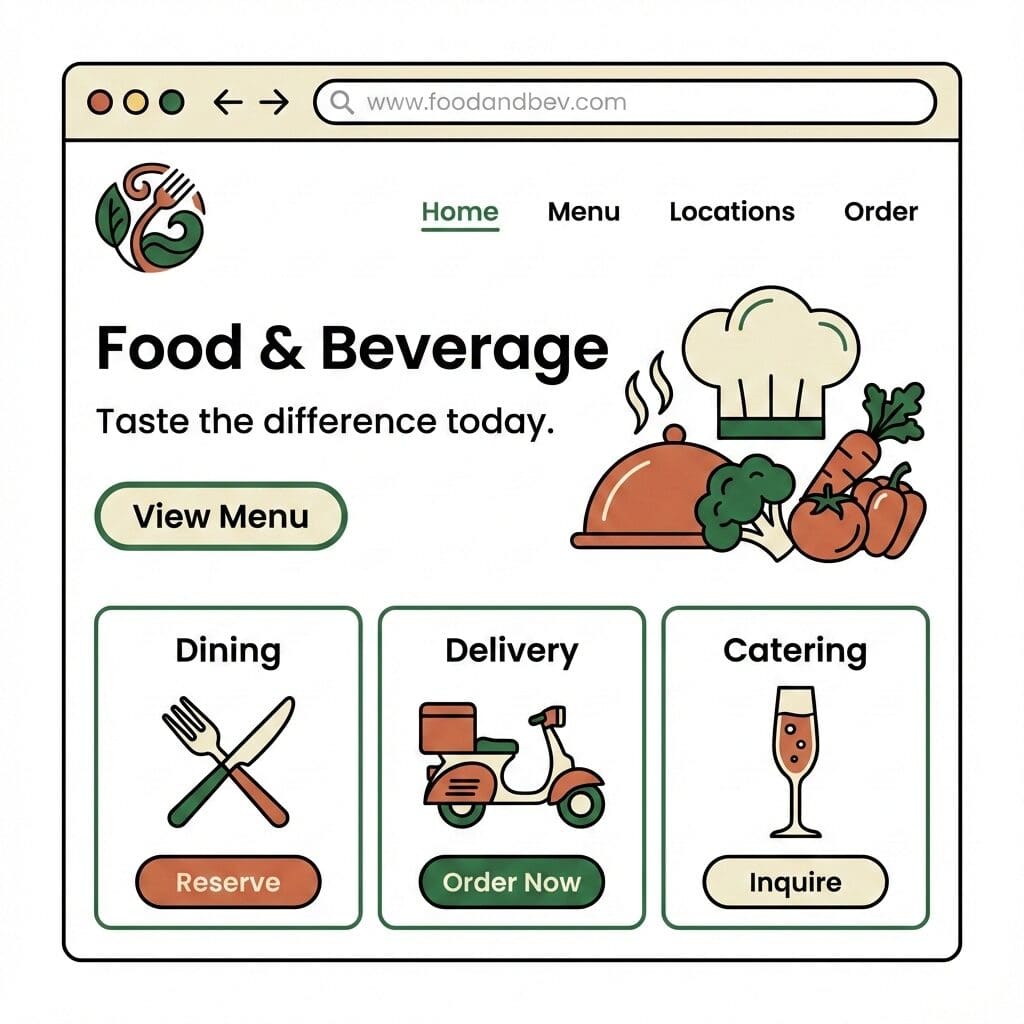 Food and beverage website